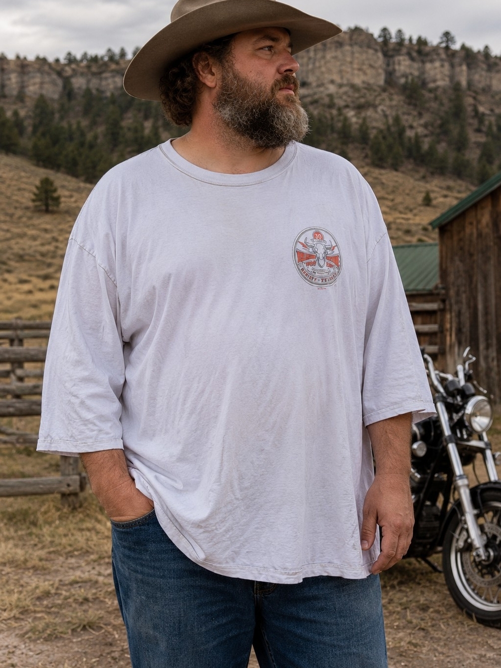 Harley-Davidson White Short Sleeve Graphic Pocket Tee 4X